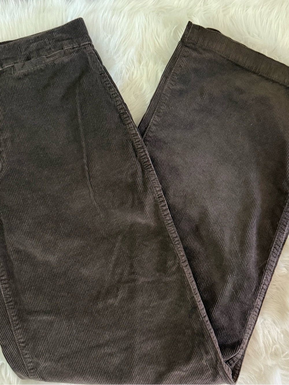 Madewell Emmett Wide Leg Corduroy Pants Size 26 Brown High Rise - Picture 2 of 8